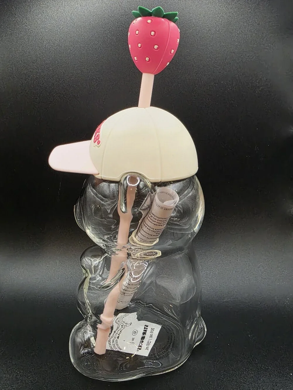 2026 Starbucks Bearista Pink Drink Bear Cup Strawberry Hat